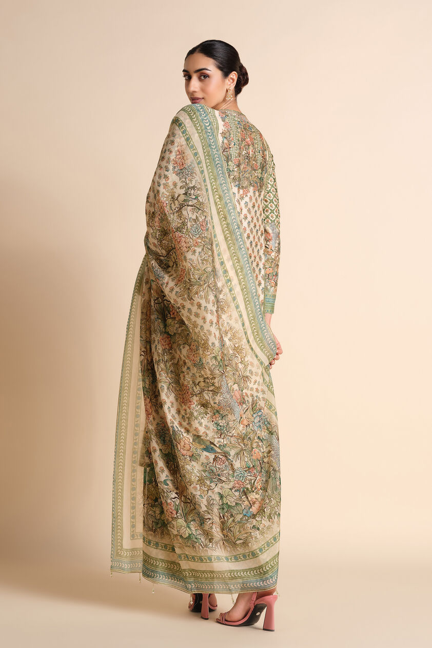 Moira Silk Suit Set - Ivory, Ivory, image 2